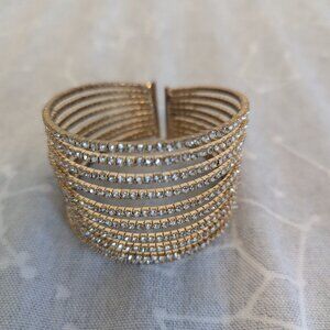 Gold & Rhinestone Bracelet